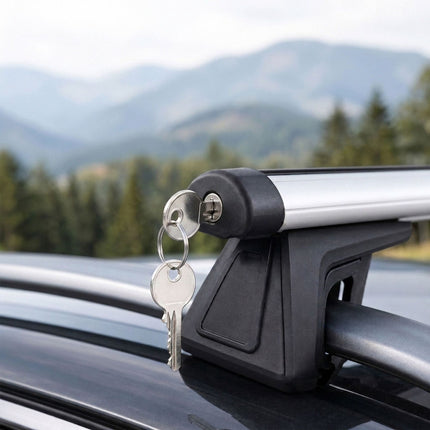 Aluminium Roof Bars, Silver, 135 cm – Universal Fit