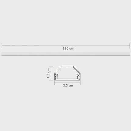 Aluminum Cable Channel, 110 cm, Wall Mountable