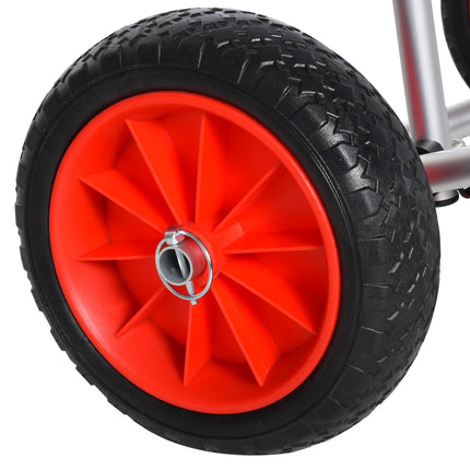 Collapsible canoe and kayak trailer in aluminum with strap, PU wheels