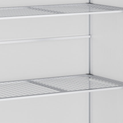 Aluminum greenhouse with foundation, 3 levels, 131x58x139.5 cm