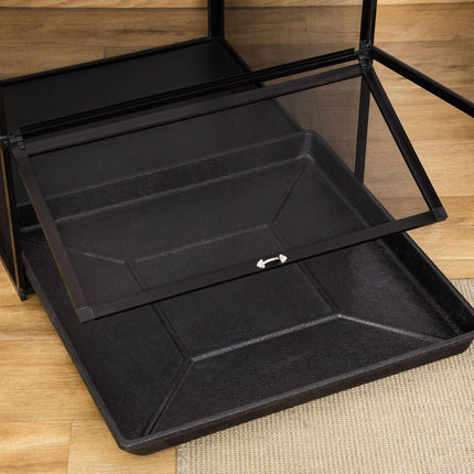 Aluminum Mesh Terrarium, Black, 60x60x120 cm for reptiles