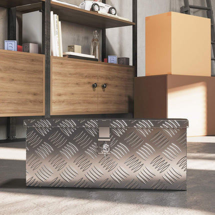 Aluminum Tool Box with Lock, Lightweight, 50x15.5x20.5 cm