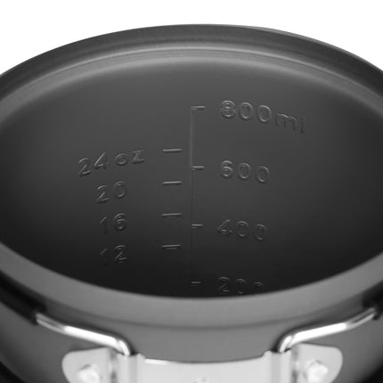 Aluminum Travel Pot with Lid, 1000ml Capacity