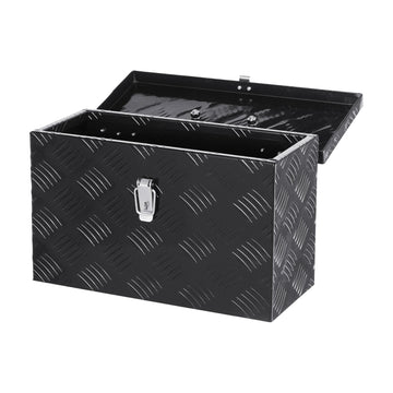Aluminum Truck Bed Tool Box, 16 x 7.5 x 10 in, Black