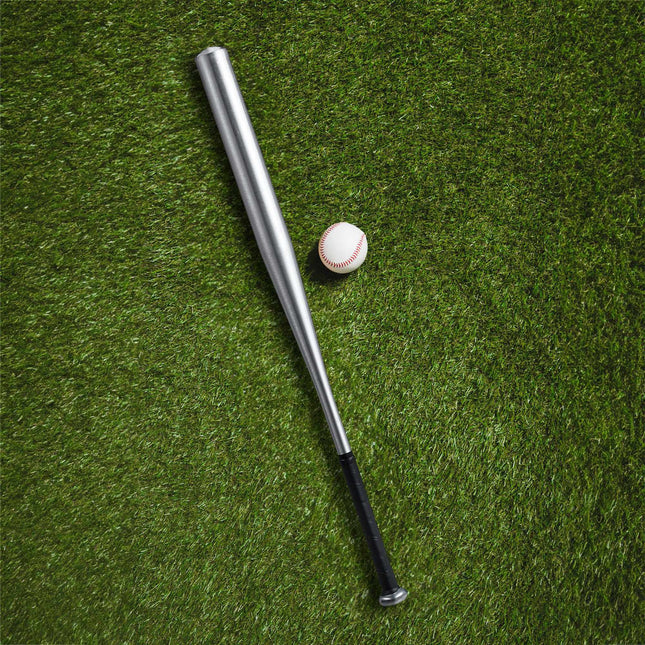 Aluminum baseball bat in silver