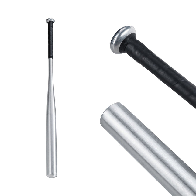 Aluminum baseball bat in silver