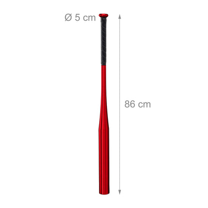 Aluminum baseball bat, red