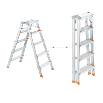 Aluminum double-sided stepladder
