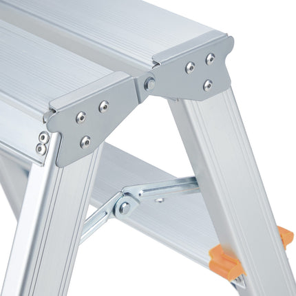 Aluminum double-sided stepladder