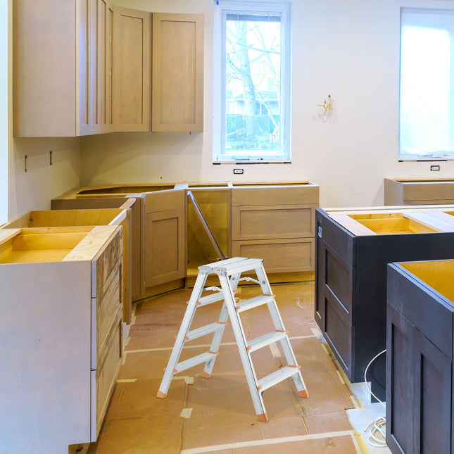 Aluminum double-sided stepladder