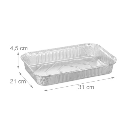 Aluminum grill tray, set of 25