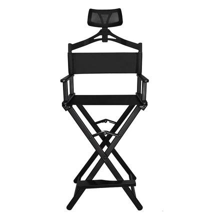 Aluminum makeup chair with headrest
