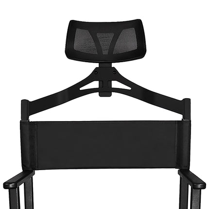 Aluminum makeup chair with headrest