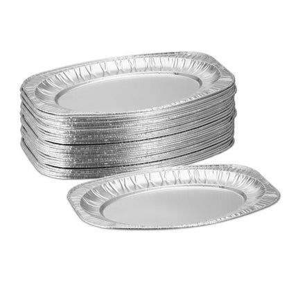 Aluminum serving plates, set of 40