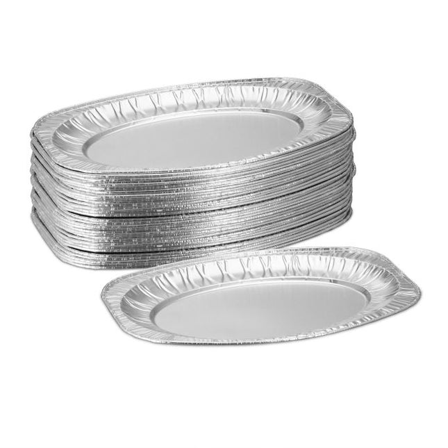 Aluminum serving plates, set of 40