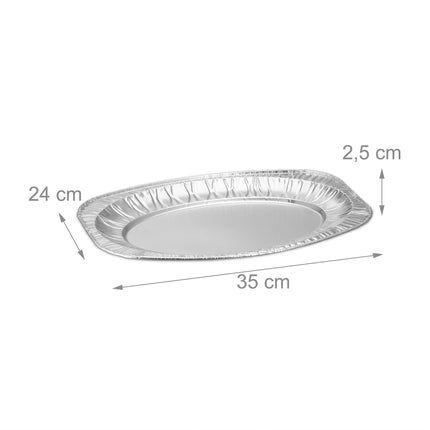 Aluminum serving plates, set of 40
