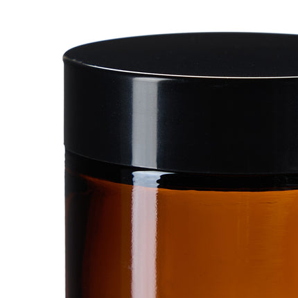 Amber Glass Cream Jars, 60 ml, UV Protection, Leak-Proof