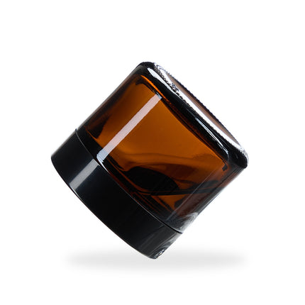Amber Glass Cream Jars, 60 ml, UV Protection, Leak-Proof
