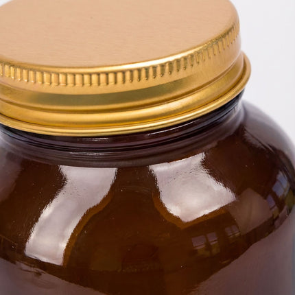 Amber Glass Jars, 250ml, Set of 5, Airtight Lids