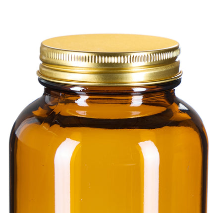 Amber Glass Jars 400ml, Wide-Mouth, Airtight Seal
