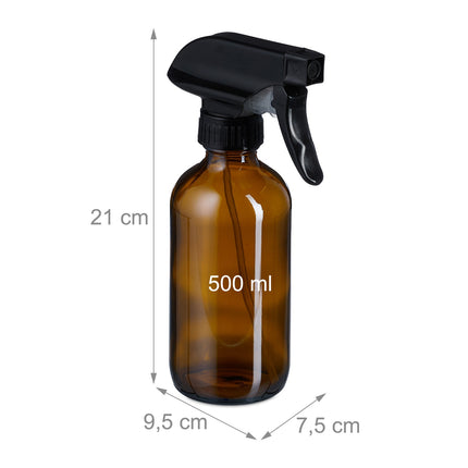 Amber Glass Spray Bottles, Set of 4, UV Protection