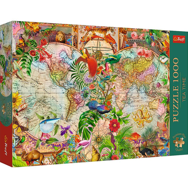 Ancient World Map Puzzle, 1000 Pieces, Premium Quality