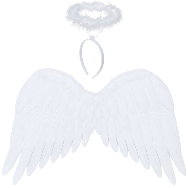 Angel Wings Costume Set with Halo, 50 x 35 cm