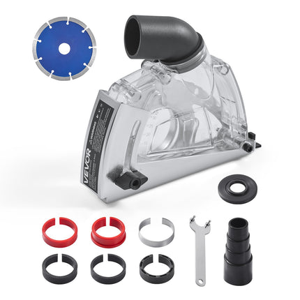 Angle Grinder Dust Shroud 4-5 In With Vacuum Adapter
