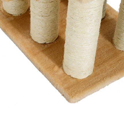 3-step plush stairs for dogs and cats, cream, 45x35x34 cm