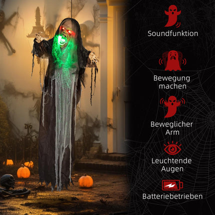 Animated Halloween Decoration with Lights and Sound, 183 cm