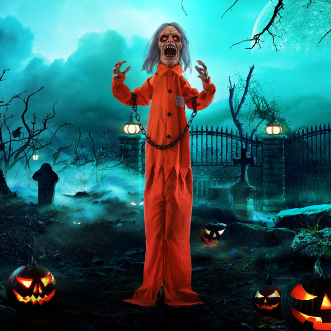 Animated Halloween Decoration with Sound and Light Effects