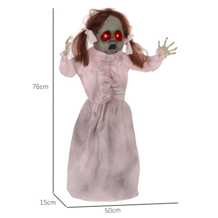 Animated Halloween Doll, Sound & Touch Activated, 76 cm