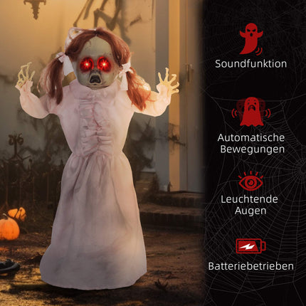 Animated Halloween Doll, Sound & Touch Activated, 76 cm