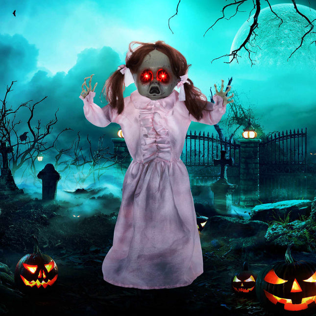 Animated Halloween Doll, Sound & Touch Activated, 76 cm