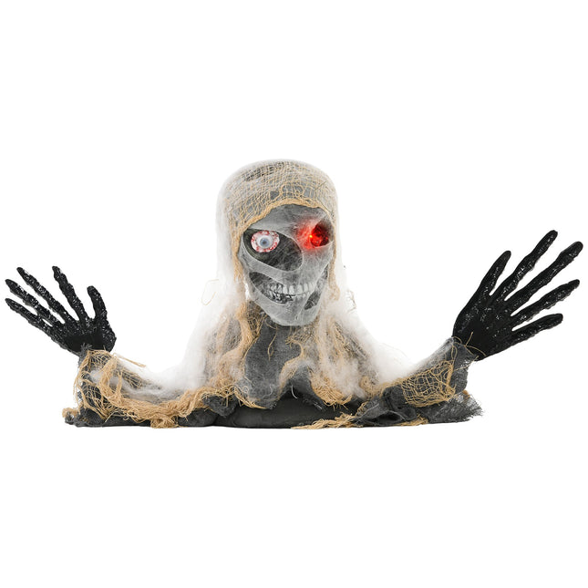 Animated Halloween Mummy with Glowing Eyes, 55x18x35 cm