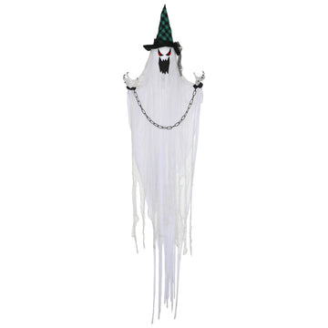 Animated Halloween Prop – Shaking Ghost with Red Eyes