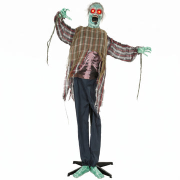Animated Life-Size Halloween Zombie, 170 cm, Sound-Activated