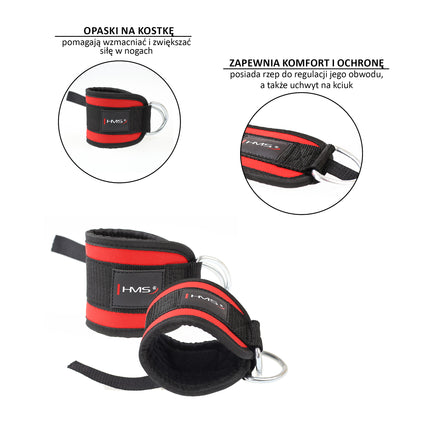 Ankle Straps for Cable Machines, Adjustable Pair