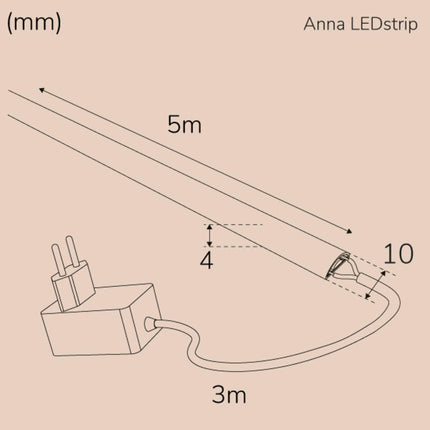 Anna Ledstrip kit COB-LED Milky IP65 5m?? 3000K???