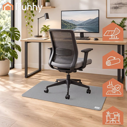 Anti-Slip Chair Mat 100 x 150 cm for Home and Office Desks, PU Backing