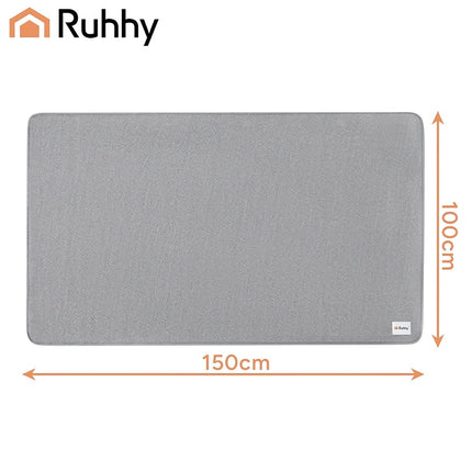 Anti-Slip Chair Mat 100 x 150 cm for Home and Office Desks, PU Backing