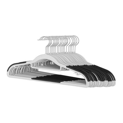 Anti-Slip Clothes Hangers, 20 Pack, Slim Gray, 42 cm