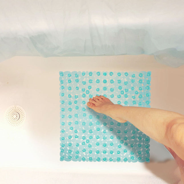 Anti-Slip Square Bathtub Mat with Suction Cups