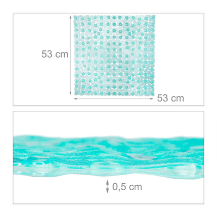 Anti-Slip Square Bathtub Mat with Suction Cups