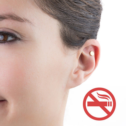 Anti-Smoking Acupressure Magnet, Golden, Ergonomic