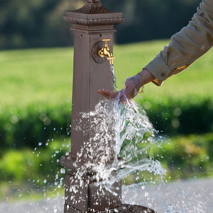 Antique Column Fountain with Tap & Basin, 100 cm