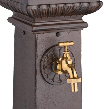 Antique Column Fountain with Tap & Basin, 100 cm