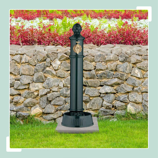 Antique Column Fountain with Tap & Basin – 83 cm