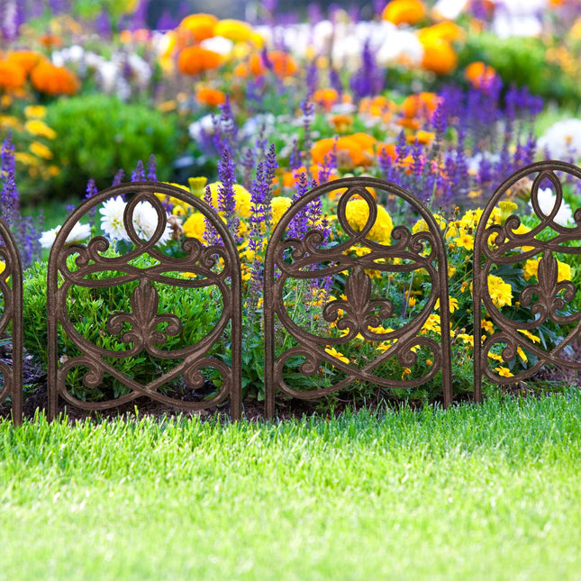 Antique Garden Fence Panels, 10-Piece Set