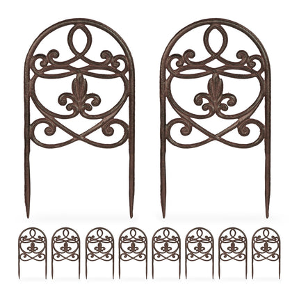 Antique Garden Fence Panels, 10-Piece Set